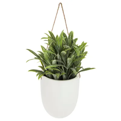 Image de Plante artificielle dans un pot blanc, hauteur 38,5 cm