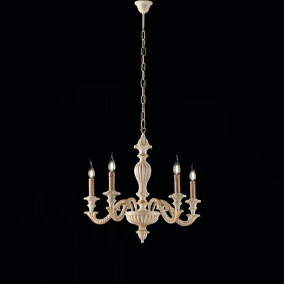 Obrázek produktu pro Shabby Chic Leonardo Lustr Ivory Gold 5 světel E14