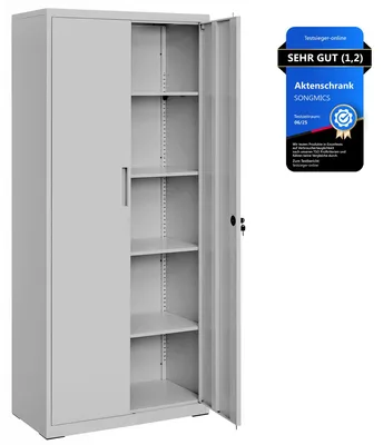 Produktbild von SONGMICS Aktenschrank Mehrzweckschrank 5 Ebenen 80 x 40 x 180 cm