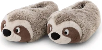 Produktbild von NICI Hausschuhe für Kinder & Erwachsene Faultier Izzy Icetumbler 40-43 (L) - beige - Warme Kuscheltier Schuhe aus Plüsch mit Anti-Rutsch Sohle, Slippers - 62452