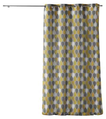 Image de Rideau a oeillets 140 x 260 cm Palpito jaune anthracite