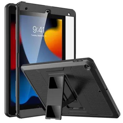 Produktbild von MoKo Stoßfest Hülle für iPad 9./8./7. Generation 2021/2020/2019, Schwarz – 1-Schwarz