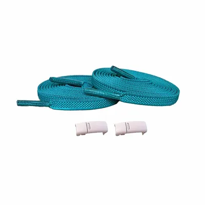 Produktbild von Elastische Schnürsenkel mit Magneten - Schnürsenkel: Blau Azur | Magnete: Rosa