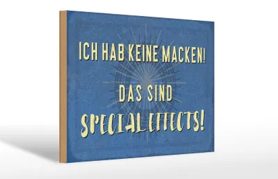 Produktbild von Holzschild Spruch 30x20cm ich hab keine Macken