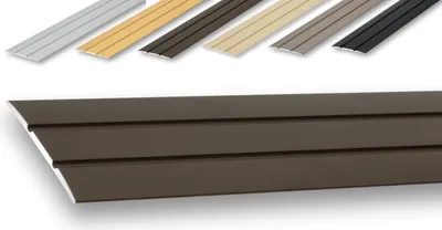 Produktbild von (9,80EUR/m) Übergangsprofil 38 x 1000 mm bronzefarben selbstklebend flach Nahtdeckprofil Dehnungsfugenprofil Abdeckleiste
