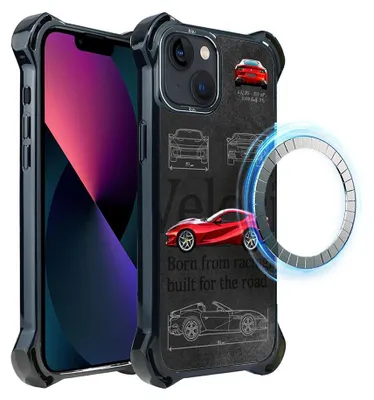 Produktbild von Schutzhülle für das iPhone 13, MagSafe-kompatibel, verstärkte Ecken, schwarz, Modell 812 Superfast