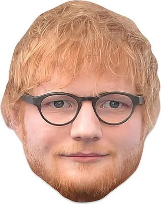Produktbild von Ed Sheeran Maske aus Glanzkarton, lizenziert, 30x20 cm