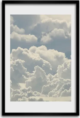Produktbild von Bild - Bilderrahmen - 40 cm x 60 cm - MDF - Rahmen - Wandkunst - Wolken
