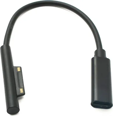Produktbild von SYSTEM-S USB 3.1 Kabel 15 cm Typ C Buchse Ladekabel für Microsoft Surface Schwarz