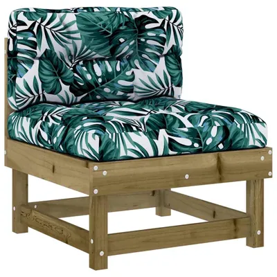 Produktbild von vidaXL Mittelsofa mit Kissen Kiefernholz Imprägniert