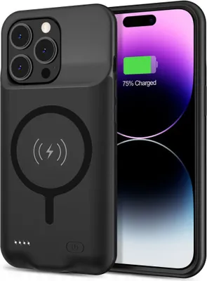 Produktbild von Techsuit Power Pro MagSafe pouzdro s power bankou - iPhone 15 Pro - 7000mAh - černé