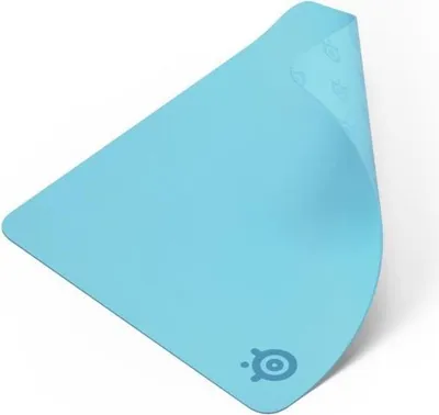 Image de Tapis de souris gaming STEELSERIES QcK L, Cyan, 450 x 400 x 2 mm, Tissu micro-tissé