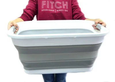 Produktbild von Set aus 2 faltbaren Wäschekörben