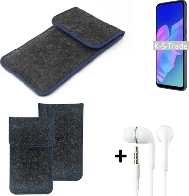 Produktbild von K-S-Trade Handy Schutz Hülle kompatibel mit Huawei P40 lite E Schutzhülle Handyhülle Filztasche Pouch Tasche Case Sleeve Filzhülle dunkelgrau,