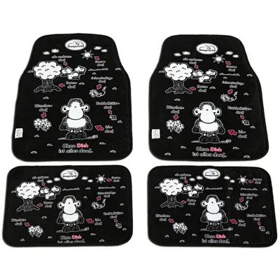 Produktbild von Auto Velour Fußmatten Set Sheepworld Schaf 4tlg Automatten   Daihatsu Appla
