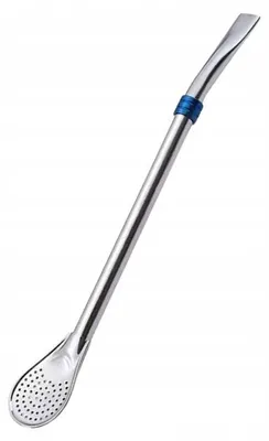 Obrázek produktu pro Bombilla s modrým kroužkem pro yerba mate, 19 cm