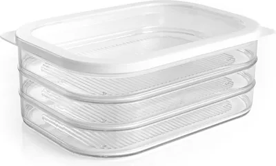 Produktbild von GOURMETmaxx Frischhaltedosen mit Deckel für den Kühlschrank - 4-tlg. - weiß/transparent