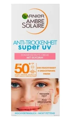 Obrázek produktu pro Garnier Ambre Solaire Sensitive, Ochranný pleťový krém SPF50+ pro citlivou pleť 50 ml