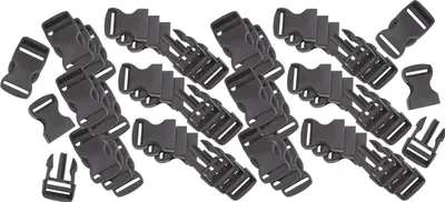 Produktbild von VBS XXL Steckschnallen / Klickverschlüsse, Schwarz, 20 Stück 25 mm