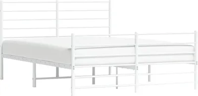 Obrázok produktu pre vidaXL Detská posteľ s čelom a nohami kovová biela 120x190 cm