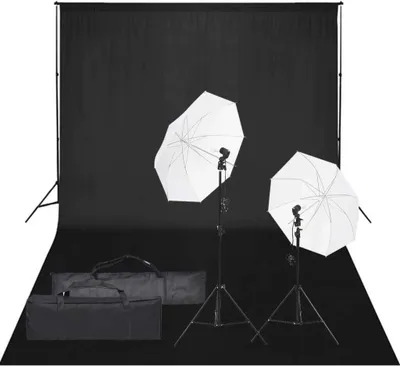 Zdjęcie produktu dla Fotograficzny zestaw studyjny z lampami i tłem