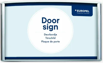 Produktbild von EUROPEL Türschild 210 x 80 mm silber