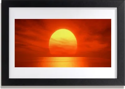 Produktbild von Bild 30x20 MDF-Rahmen Wandkunst Sonnenuntergang Meer