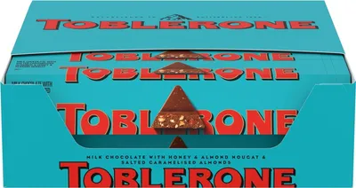 Productafbeelding van Toblerone Crunchy Almonds - Zwitserse melkchocolade - licht gezouten - 20 x 100g display voor toonbank - Een aanbieding van FISGUS® by krass-shoppen-de