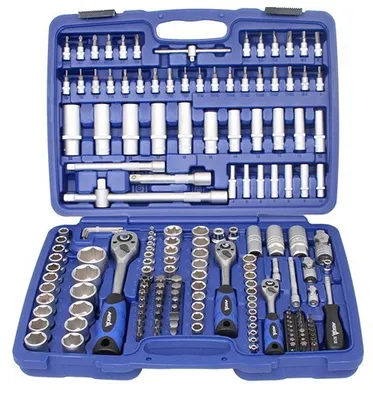 Produktbild von 179Stück 1/4″ + 3/8″ + 1/2″ Steckschlüssel-Satz