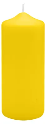 Produktbild von Spitzkopf Stumpen Kerzen Citron Gelb 10 x Ø 8 cm, 6 Stück