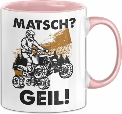 Produktbild von Quad Tasse Geschenk Matsch Geil Quad-Fahrer Geschenkidee Becher (Rosa)