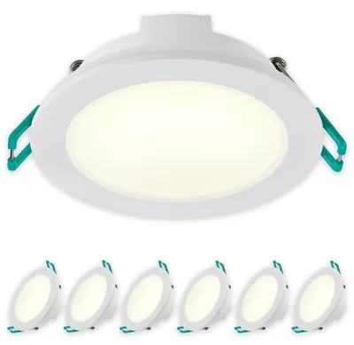 Produktbild von SYLVANIA LED Einbaustrahler 230V | 6er Pack | Warmweiß | LED Spots Ø 68 mm | 100° Abstrahlwinkel | Deckenspots für Wohnzimmer, Badezimmer, Küche