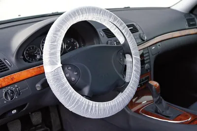 Immagine prodotto di Protezione del volante in PE, dispenser 100 pezzi.