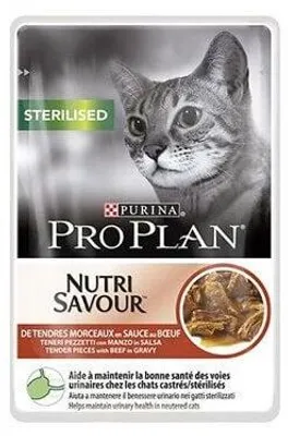Produktbild von Purina Sterilised NUTRISAVOUR, Adult, Rind, 85 g