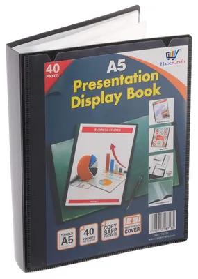Productafbeelding van A5 documentenmap met 40 vakken, displaymap met plastic hoesjes