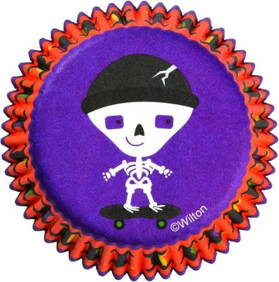 Produktbild von 75 Halloween Muffin Förmchen  Skelett