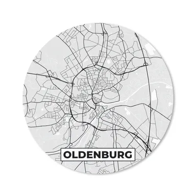 Produktbild von MuchoWow® Mauspad Mousepad Karte - Stadtplan - Deutschland - Oldenburg - Karte 30x30 cm - Mousepads - Maus Mat - Pad - Mausunterlage - Tischunterlage - Schreibtischmatten