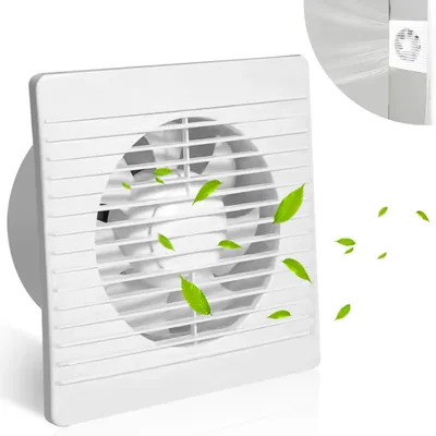 Zdjęcie produktu dla Wentylator łazienkowy wentylator ścienny - 100 mm - Biały - Cichy - Do łazienki i toalety