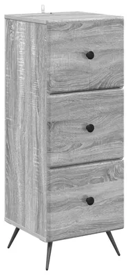 Produktbild von vidaXL Schubladenschrank Graues Sonoma 33 x 34,5 x 90 cm Holzwerkstoff
