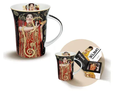 Productafbeelding van Carmani - Gustav Klimt, mok - Mokken en bekers - Cadeauidee - Vintage decoratie - Wit