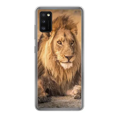 Produktbild von MuchoWow® Handyhülle Schutzhülle Hülle für Samsung Galaxy A41 Löwe - Nahaufnahme - Savanne Silikon Softcase Handy Hülle - Mobiltelefon