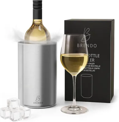 Produktbild von Weinkühler aus Edelstahl, doppelwandig und isoliert – Flaschenkühler für Wein, Champagner und andere Getränke