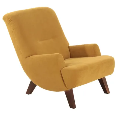 Produktbild von Sessel Kajsa 71x80x101 Bezug Veloursstoff Buche nussbaum/mais