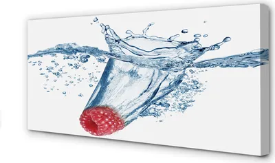 Produktbild von Leinwandbild 100x50 Wandkunst Himbeerwasser