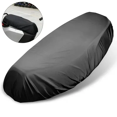 Produktbild von Universelle Motorrad-Sitzbezug, Oxford-Gewebe, mit Gummiband, kratzfest, UV- und staubschutz, geeignet für Motorräder und Scooter, XL (60-92 cm)