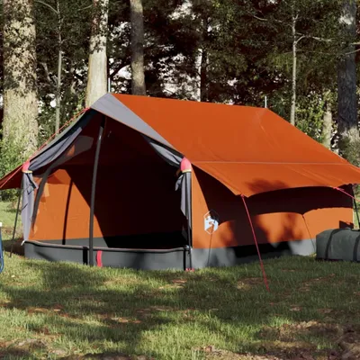Produktbild von CLORIS Campingzelt 2 Personen Grau & Orange 193x122x96 cm 185T Taft - Campingzelte LL0000255499