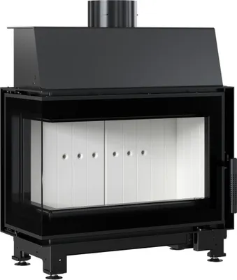 Immagine prodotto di Inserto per caminetto in acciaio KRATKI SIMPLE sinistro 6 kW Ø 150 con molla della porta