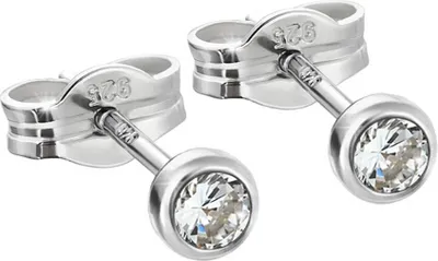 Produktbild von Paar Ohrstecker Silber 925er 3,5mm Cubic Zirkonia Damen Herren Kinder 1939