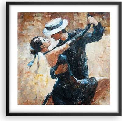 Produktbild von Gerahmtes Poster - Schwarzer Rahmen - tanzen sie - 50x50 cm - Wand Bild - Wanddeko - Wandbilder - Kunstposter - Wandposter - Bilderrahmen - Bilder - Kunstdruck - Wandbild - P2BAC50x50-3773