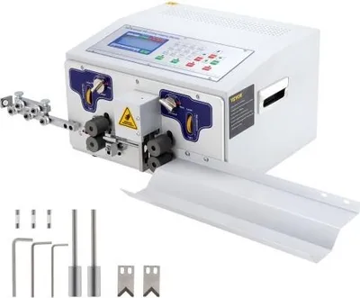 Zdjęcie produktu dla Automatyczna maszyna do zdejmowania izolacji VEVOR 300 V, sterowana komputerowo maszyna do zdejmowania izolacji i obierania, narzędzie do zdejmowania izolacji z żelazkiem wygładzającym i płytką zbierającą do drutów od 0,1 do 10 milimetrów kwadratowych